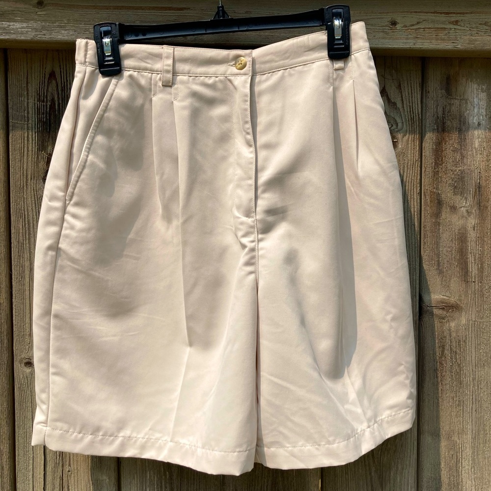 Trouser Pleated Shorts High Waisted